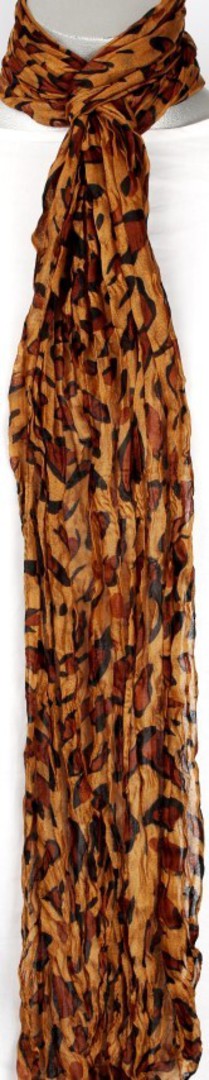 Printed viscose  scarf brown Style: SC/4094/BRN image 0